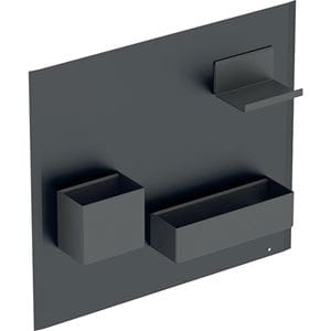 GEBERIT magnetická tabuľa 44,9x7,5x38,8 cm, nástenná, s priehradkami, matná čierna