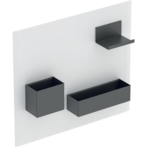 GEBERIT ACANTO magnetická tabuľa 44,9x7,5x38,8 cm, nástenná, s priehradkami, matná biela/matná láva 500.649.01.2 Obrázek - Hlavní obrázek