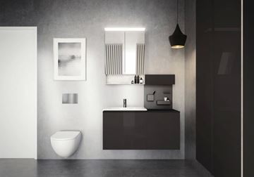 GEBERIT ACANTO magnetická tabuľa 44,9x7,5x38,8 cm, nástenná, s priehradkami, matná biela/matná láva 500.649.01.2 Obrázek - fotka