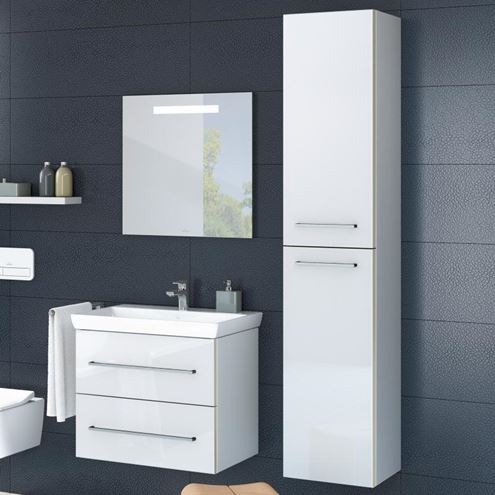 VILLEROY & BOCH AVENTO vysoká skrinka 35x40, 4x176 cm, 2 dvierka, pánty vpravo, Crystal White A89401B4 Obrázek - fotka