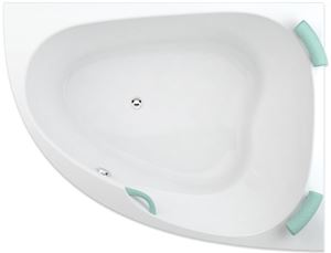 TEIKO SPINELL 180 P rohová vaňa 180x130 cm, pre 2 osoby, s nožičkami, akrylát