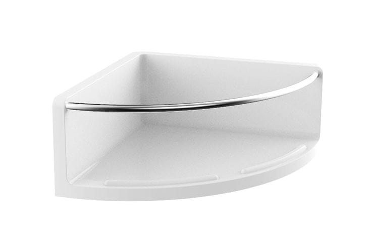 EMCO CONCEPT WHITE rohová polica, nástenná, chróm/matná biela CW434500101 Obrázek - Hlavní obrázek