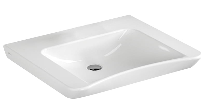 CONCEPT 100 bezbariérové umývadlo 65 cm, bez otvoru pre batériu, bez prepadu