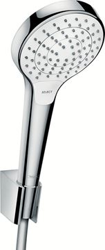 HANSGROHE CROMA SELECT S VARIO 3JET sprchová súprava 3-dielna, ručná sprcha pr. 110 mm, 3 prúdy, hadica, držiak, biela/chróm
