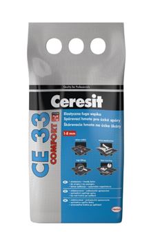 CERESIT CE 33 COMFORT škárovacia hmota pre škáry 1-8 mm, 5 kg, anthracite