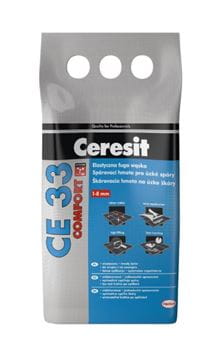 CERESIT CE 33 COMFORT škárovacia hmota pre škáry 1-8 mm, 5 kg, šedá