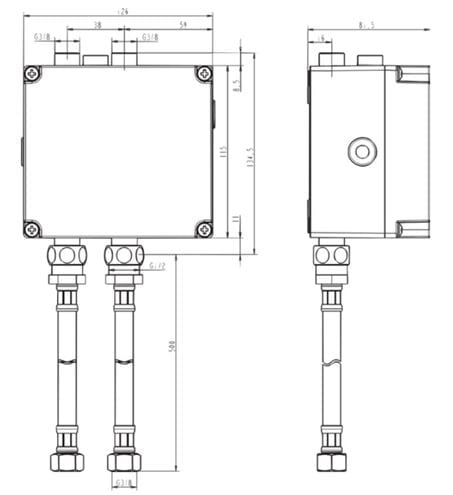 IDEAL STANDARD CERAPLUS podomietkové teleso DN15 A3808NU Technický nákres