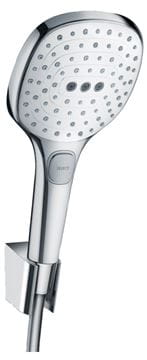 HANSGROHE RAINDANCE SELECT E 120 3JET sprchová súprava 3-dielna, ručná sprcha 120x120 mm, 3 prúdy, hadica, držiak, biela/chróm
