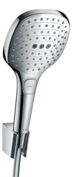 HANSGROHE RAINDANCE SELECT E 120 3JET sprchová súprava 3-dielna, ručná sprcha 120x120 mm, 3 prúdy, hadica, držiak, chróm