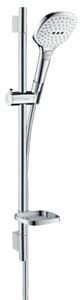 HANSGROHE RAINDANCE SELECT E 120 3JET sprchová súprava 4-dielna, ručná sprcha 120x120 mm, 3 prúdy, tyč, hadica, mydelnička, biela/chróm