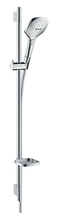 HANSGROHE RAINDANCE SELECT E 120 3JET sprchová súprava 4-dielna, ručná sprcha 120x120 mm, 3 prúdy, tyč, hadica, mydelnička, EcoSmart, chróm