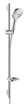 HANSGROHE RAINDANCE SELECT E 120 3JET sprchová súprava 4-dielna, ručná sprcha 120x120 mm, 3 prúdy, tyč, hadica, mydelnička, EcoSmart, chróm