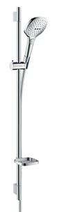 HANSGROHE RAINDANCE SELECT E 120 3JET sprchová súprava 4-dielna, ručná sprcha 120x120 mm, 3 prúdy, tyč, hadica, mydelnička, EcoSmart, chróm