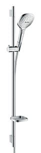 HANSGROHE RAINDANCE SELECT E 120 3JET sprchová súprava 4-dielna, ručná sprcha 120x120 mm, 3 prúdy, tyč, hadica, mydelnička, EcoSmart, chróm