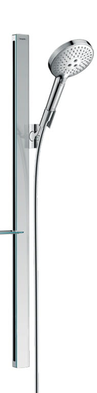 HANSGROHE RAINDANCE SELECT E 120 3JET sprchová súprava 4-dielna, ručná sprcha pr. 125 mm, 3 prúdy, tyč, hadica, polička, chróm