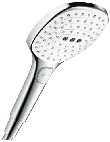 HANSGROHE RAINDANCE SELECT E 3JET ručná sprcha 120x120 mm, 3 prúdy, AirPower, biela/chróm 26520400 Obrázek - Hlavní obrázek
