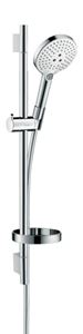 HANSGROHE RAINDANCE SELECT S 120 3JET sprchová súprava 4-dielna, ručná sprcha pr. 125 mm, 3 prúdy, tyč, hadica, mydelnička, biela/chróm