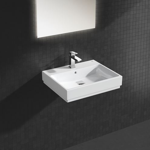 GROHE CUBE CERAMIC umývadlo 60 cm, s otvorom pre batériu a prepadom, PureGuard 3947300H Obrázek - fotka