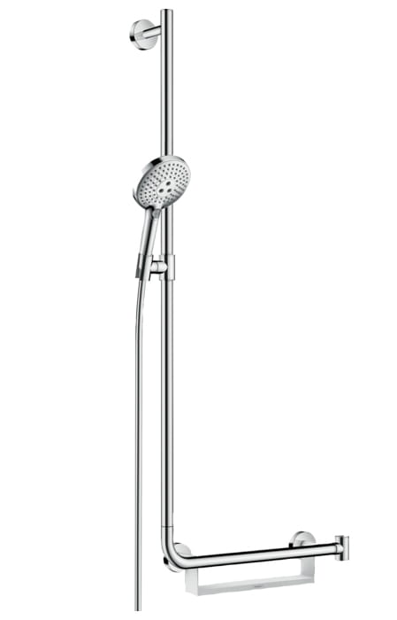 HANSGROHE RAINDANCE SELECT S 120 3JET sprchová súprava 4-dielna, ručná sprcha pr. 125 mm, 3 prúdy, tyč, hadica, polička, chróm