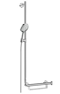 HANSGROHE RAINDANCE SELECT S 120 3JET sprchová súprava 4-dielna, ručná sprcha pr. 125 mm, 3 prúdy, tyč, hadica, polička, chróm