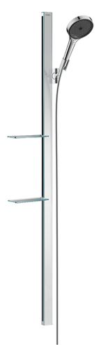 HANSGROHE RAINFINITY 130 3JET sprchová súprava 4-dielna, ručná sprcha pr. 130 mm, 3 prúdy, tyč, hadica, polička, chróm 27673000 Obrázek - Hlavní obrázek