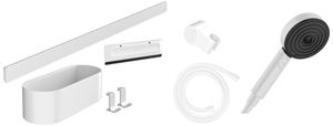 HANSGROHE WALLSTORIS 3JET sprchová súprava 3-dielna, ručná sprcha 105 mm, 3 prúdy, tyč, hadica, EcoSmart, matná biela