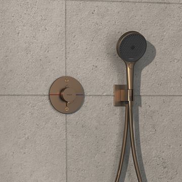 HANSGROHE SHOWERSELECT COMFORT S podomietková termostatická batéria, pre 2 spotrebiče, kartáčovaný bronz 15554140 Obrázek - fotka