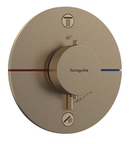HANSGROHE SHOWERSELECT COMFORT S podomietková termostatická batéria, pre 2 spotrebiče, kartáčovaný bronz 15554140 Obrázek - Hlavní obrázek