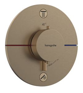 HANSGROHE SHOWERSELECT COMFORT S podomietková termostatická batéria, pre 2 spotrebiče, kartáčovaný bronz