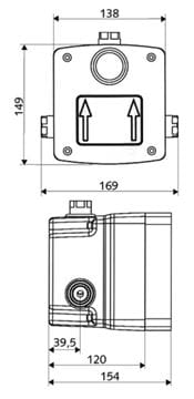 SCHELL MASTERBOX WBD-SC-M podomietkové teleso G 1/2 018670099 Technický nákres