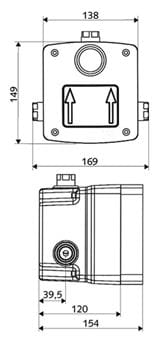 SCHELL MASTERBOX WBD-SC-V podomietkové teleso G 1/2 018270099 Technický nákres