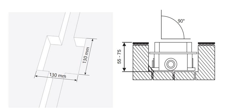 RAVAK R-BOX RB 07A.50 montážne teleso G 1/2  X070427 Technický nákres