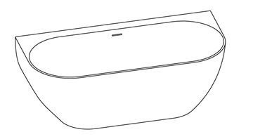 CONCEPT FREE WALL voľne stojaca vaňa 170x87 cm, s nožičkami, akrylát CE31050000 Obrázek - fotka