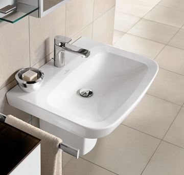 VILLEROY & BOCH SUBWAY 2.0 polostĺp pre umývadlo, CeramicPlus, alpská biela 524400R1 Obrázek - fotka