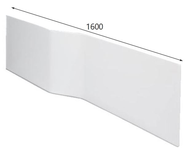 JIKA TIGO čelný panel k vani 160 cm, ľavý  H2962930000001 Technický nákres