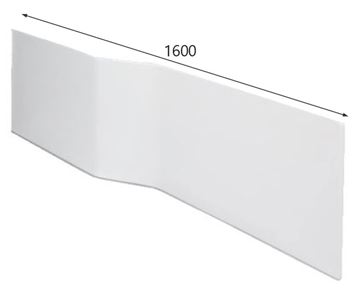 JIKA TIGO čelný panel k vani 160 cm, ľavý  H2962930000001 Technický nákres