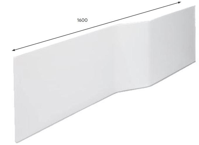 JIKA TIGO čelný panel k vani 160 cm, pravý  H2962940000001 Technický nákres