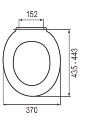 MKW UNISET PLUS WC sedadlo S593V010 Technický nákres