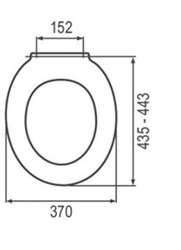 MKW UNISET PLUS WC sedadlo S593V010 Technický nákres