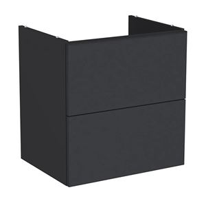 VITRA METROPOLE PURE skrinka pod umývadlo 58x60x45 cm, 2 zásuvky, Push-open, s osvetlením, matný grafit