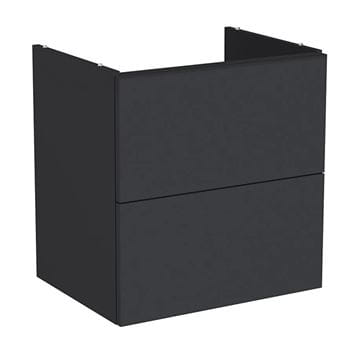VITRA METROPOLE PURE skrinka pod umývadlo 58x60x45 cm, 2 zásuvky, Push-open, s osvetlením, matný grafit