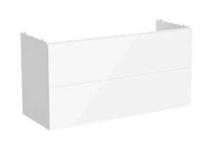 VITRA METROPOLE PURE skrinka pod umývadlo 118x60x45 cm, 2 zásuvky, Push-open, s osvetlením, lesklá biela