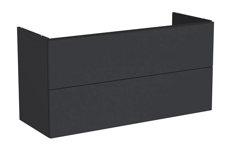 VITRA METROPOLE PURE skrinka pod umývadlo 118x60x45 cm, 2 zásuvky, Push-open, s osvetlením, matný grafit 67412 Obrázek - Hlavní obrázek