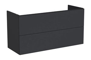 VITRA METROPOLE PURE skrinka pod umývadlo 118x60x45 cm, 2 zásuvky, Push-open, s osvetlením, matný grafit