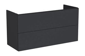 VITRA METROPOLE PURE skrinka pod umývadlo 118x60x45 cm, 2 zásuvky, Push-open, s osvetlením, matný grafit