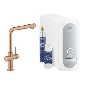 GROHE BLUE HOME drezová elektronická batéria, s filtračným a chladiacim zariadením, Bluetooth, napájanie zo siete, brúsený warm sunset