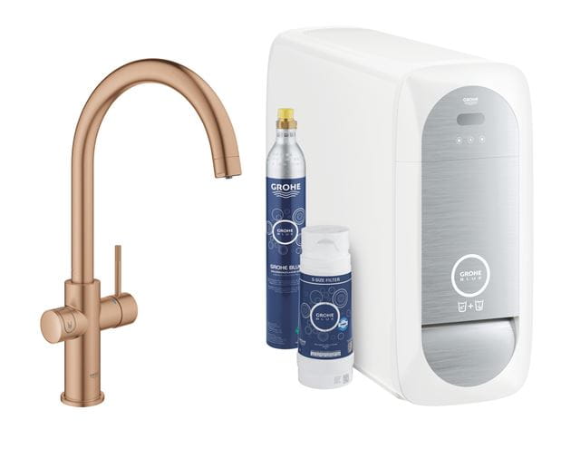 GROHE BLUE HOME drezová elektronická batéria, s filtračným a chladiacim zariadením, Bluetooth, napájanie zo siete, brúsený warm sunset 31455DL1 Obrázek - Hlavní obrázek