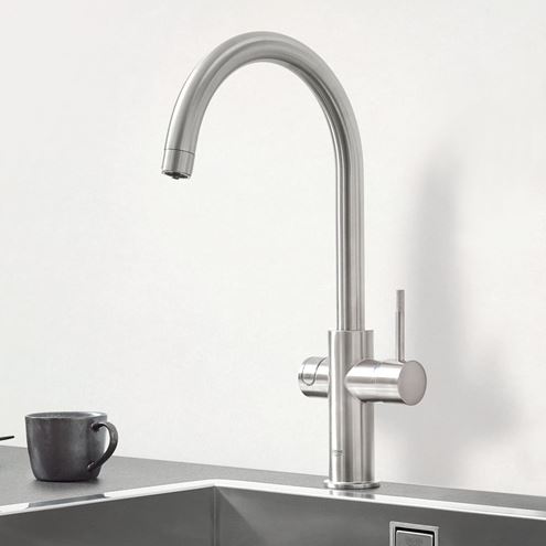 GROHE BLUE PROFESSIONAL drezové elektronická batéria, s filtračným a chladiacim zariadením, Bluetooth, napájanie zo siete, supersteel 31323DC2 Obrázek - fotka
