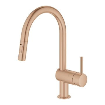 GROHE MINTA drezová batéria, s vyťahovacou sprškou, brúsený warm sunset 32321DL2 Obrázek - fotka