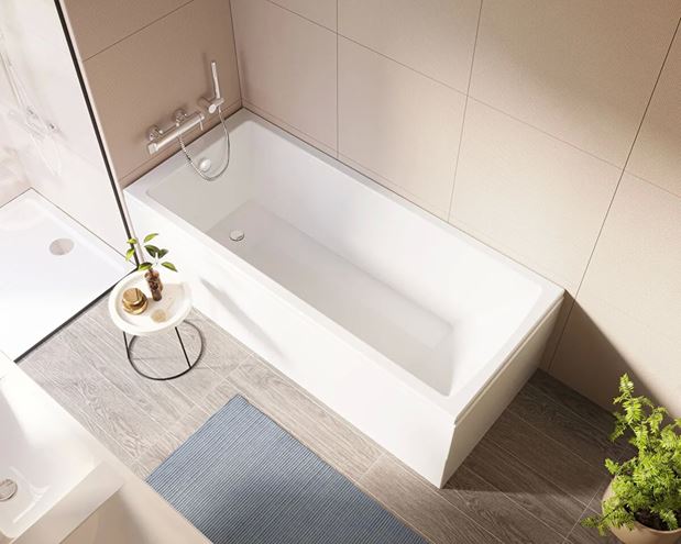 VITRA ORIGIN vaňová nástenná batéria, s prepínačom, chróm A42619 Obrázek - fotka
